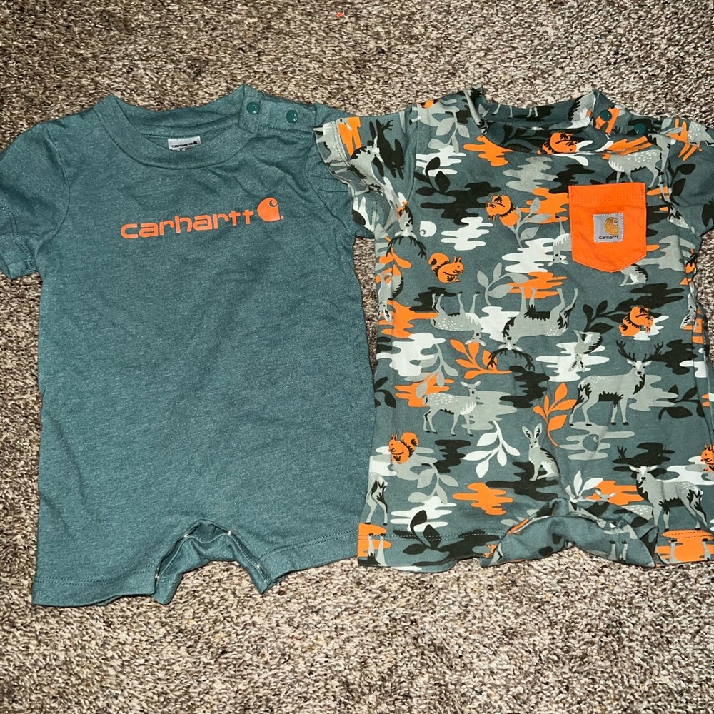 2 Carhartt Infant Camo Rompers